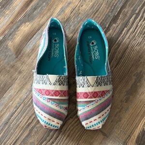 BOBS From Skechers Women's Multicolor Slip-On Shoes Size 7.5